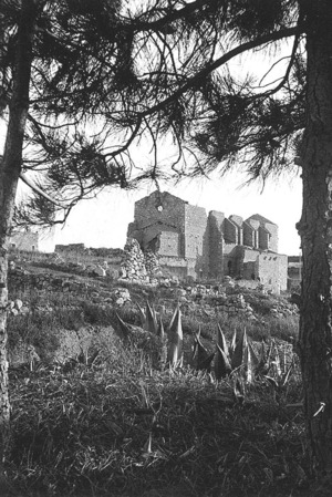 Vista de les restes del convent dels servites d’Empúries