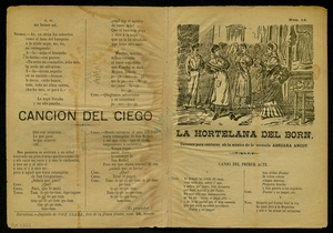 La Hortelana del Born : Cansons pera cantarse ab la música de la zarzuela Adriana Ancot ; Cadiz : Tango ; Cancion del ciego