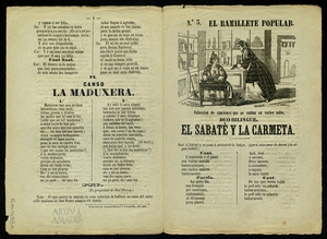 El Ramillete Popular : Colección de canciones que se cantan en varios cafés ; El sabatè y la Carmeta ; Canso : La Maduxera