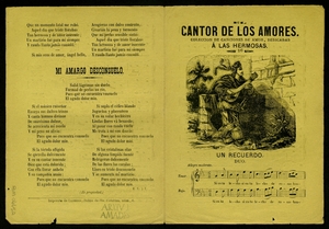El Cantor de los amores : Colección de canciones de amor, dedicadas á las hermosas ; Un recuerdo ; Mi amargo desconsuelo