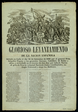 Glorioso levantamiento : de la nacion Española … ; Imne patriotich : pera cantarse ab la popular música del imne de Riego