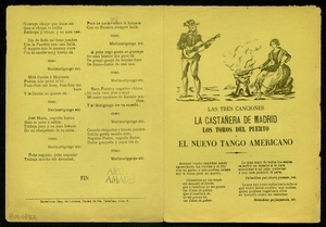 La Castañera de Madrid ; Los toros del puerto ; El nuevo tango americano : segunda parte
