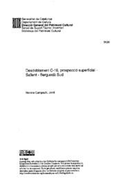 Desdoblament C-16 Prospecció superficial - Sallent - Berguedà Sud