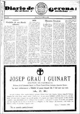 Diario de Gerona de avisos y noticias Núm. 285