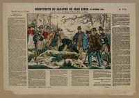 Découverte du cadavre de Jean Kinck près de ruines du château de Herrenfluch en Alsace (25 Novembre 1869)