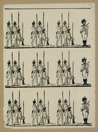 [Grup de soldats amb un oficial, de cap a l'any 1790]