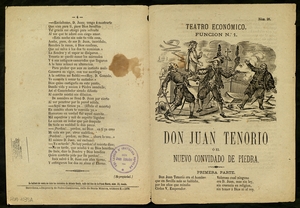 Teatro Económico : Funcion Nº1 ; Don Juan Tenorio : ó el nuevo convidado de piedra