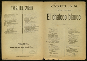Coplas de la zarzuela : El chaleco blanco ; Tango del carbon