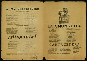 La chunguita ; Cartagenera ; Ají Guá-Guá ; La reina del cuartel ; La cancion del olvido ; La cautiva de Granada ; ¡Alma valenciana! ; ¡Hispania!