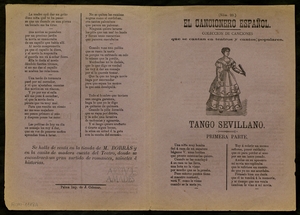 El cancionero español : Colección de canciones que se cantan en teatros y cantos populares ; Tango sevillano