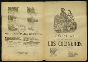 Coplas de la zarzuela Los Cocineros ; Couplets para repetir