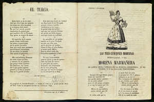 Las tres canciones modernas : La morena marmañera ; La Jaca a terciopelo ; El turco