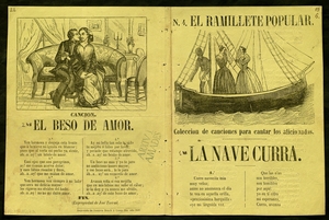 El Ramillete Popular : Colección de canciones para cantar los aficionados ; La nave curra ; El beso de amor