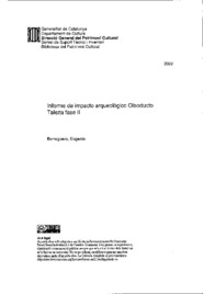 Informe de impacto arqueològico Oleoducto Taleza fase II