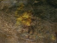 Vall de la Coma - Neteja pintures rupestres - Color taronja