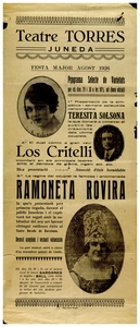 Cartell Festa Major 1926