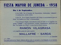 Cartell Festa Major 1958