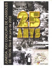 Cartell 25 anys Cassoles de Tros 2003