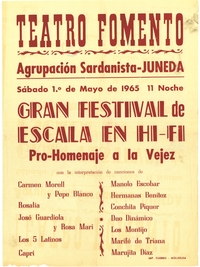 Cartell Festival escala en hi-fi 1965