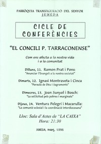 Cartell conferències "Concili P.Tarraconense"