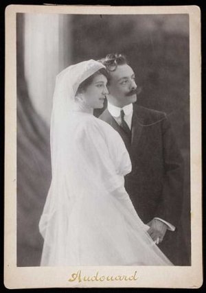 Rafael Areñas i Margarita Quintana el dia del seu casament