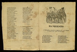 Manifesto de desengaños, calamidades y desgracias que está sufriendo la España desde el año 12 hasta 1874