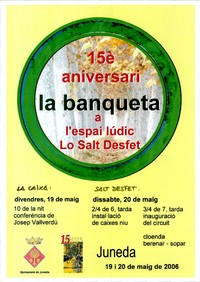Cartell 15è aniversari La Banqueta