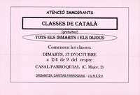 Cartell classes de català