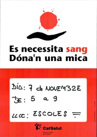 Cartell donació de sang