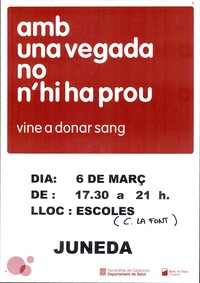 Cartell donació de sang