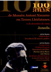 Cartell 100 anys de mossèn Antoni Navarro