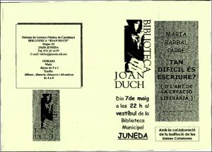 Fullet Guia de Lectura Biblioteca Joan Duch 2004