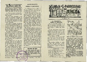 Fullet Hoja (Full) Parroquial de Juneda maig 1952
