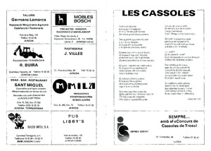 Fullet Xè Concurs Cassoles de Tros 1988