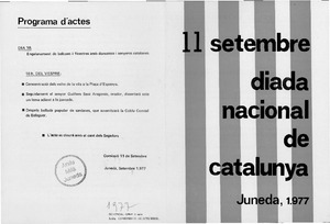 Fullet Diada Nacional de Catalunya 1977