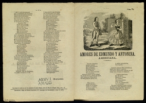 Amores de Edmundo y Antonina : americana ; Las cadiras de la Rambla
