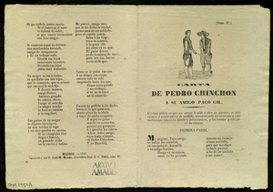 Carta : de Pedro Chinchon a su amigo Paco Gil