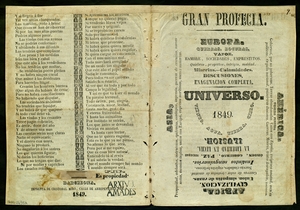 Gran profecia ; Augurios, vaticinios y profecias : para el año de 1849