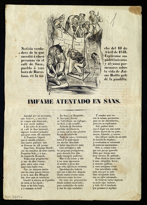 Infame atentado en Sans ; Castigo ejecutado en el dia 18 mayo de 1848
