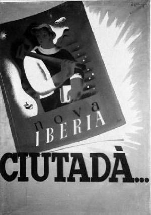 Reproducció del cartell "Nova Iberia. Ciutadà..."