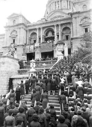 Missa de campanya celebrada amb motiu de l'entrada de les tropes franquistes a Barcelona