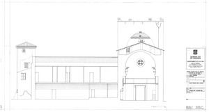 8.- Secció església-palau abacial (