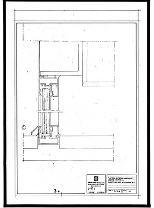 D-33d Fusteria exterior, ampliació secció vertical (substitueix ref. Nº 1 plànol Nº 17)