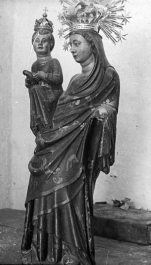 Imatge de la Mare de Déu amb el Nen, al convent de Sant Francesc de Cervera