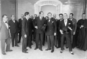 Visita del rei Alfons XIII a la Quinta de Salut L'Aliança