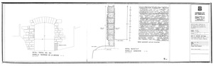 04.- EA. Alçat i detall "portal de gel". Alçat i secció E-F "muralla del cementiri"