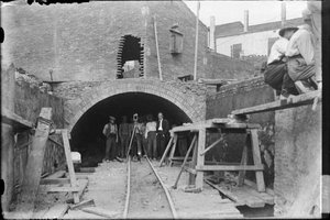 Construcció del túnel de l'estació Sabadell Rambla