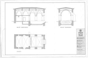3.- La capella de les Fonts. Planta i seccions