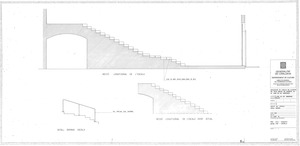 5.- Secció de l'escala detall barana