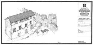 8.- Detall del casal i sector de la muralla del portal de Graells